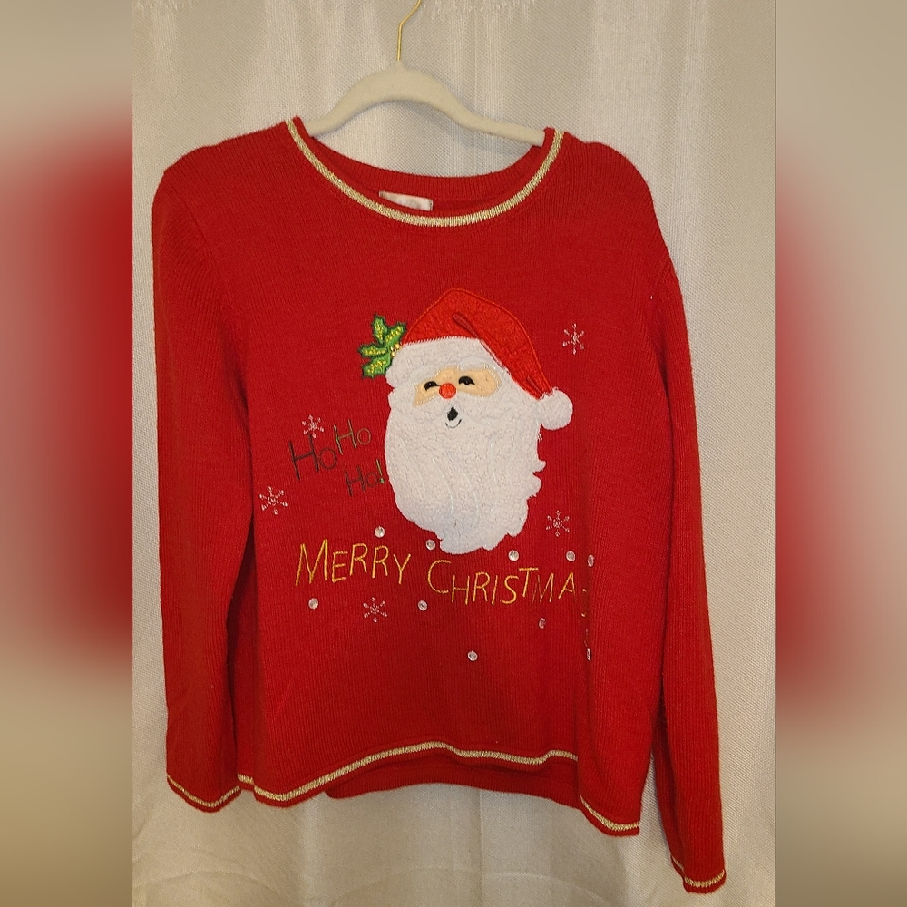 Vintage White Stag Christmas sweater